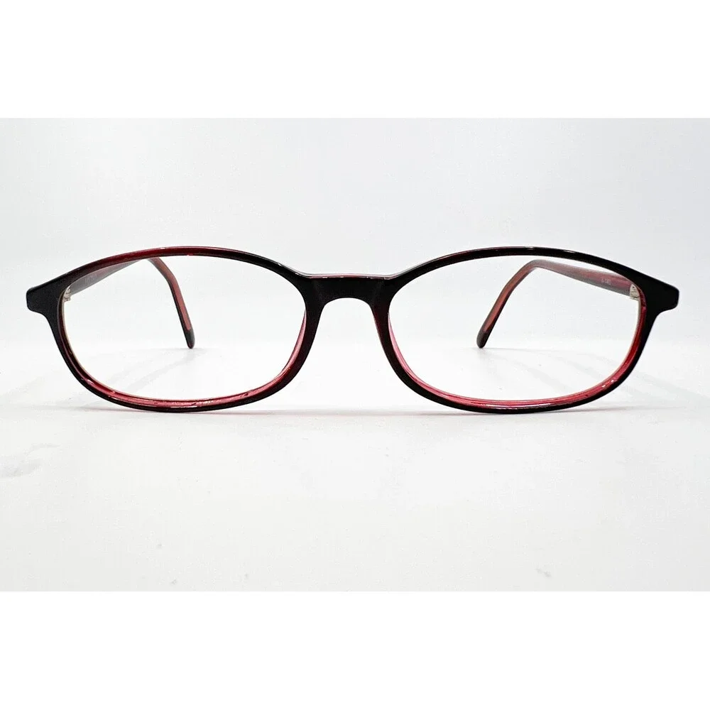 Equinox Eyeglasses Womens Burgundy Oval Full Rim Frames 18-140